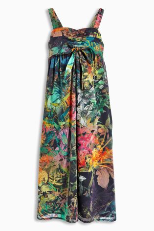 Multi Tropical Print Maxi Dress (3-16yrs)